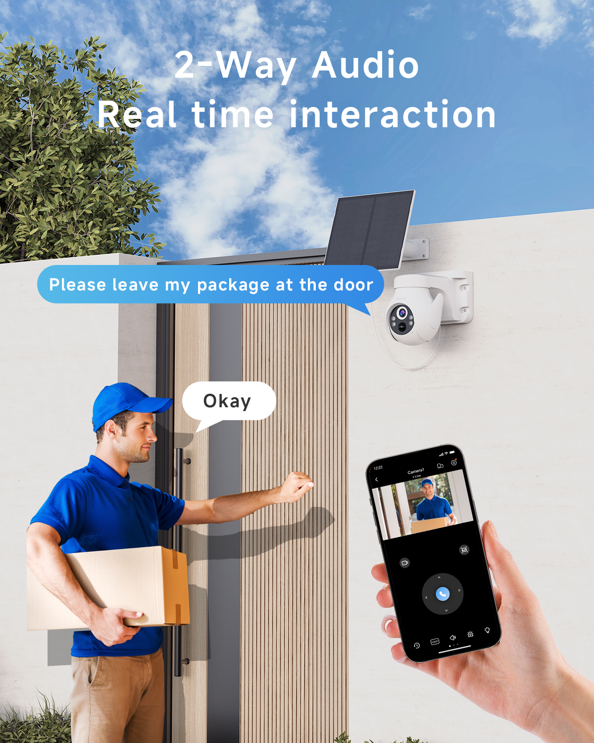 Noorio Solar Security Camera Wireless Outdoor System:2K/4MP , 360° PTZ, 2-Way Talk, 2.4G WiFi only