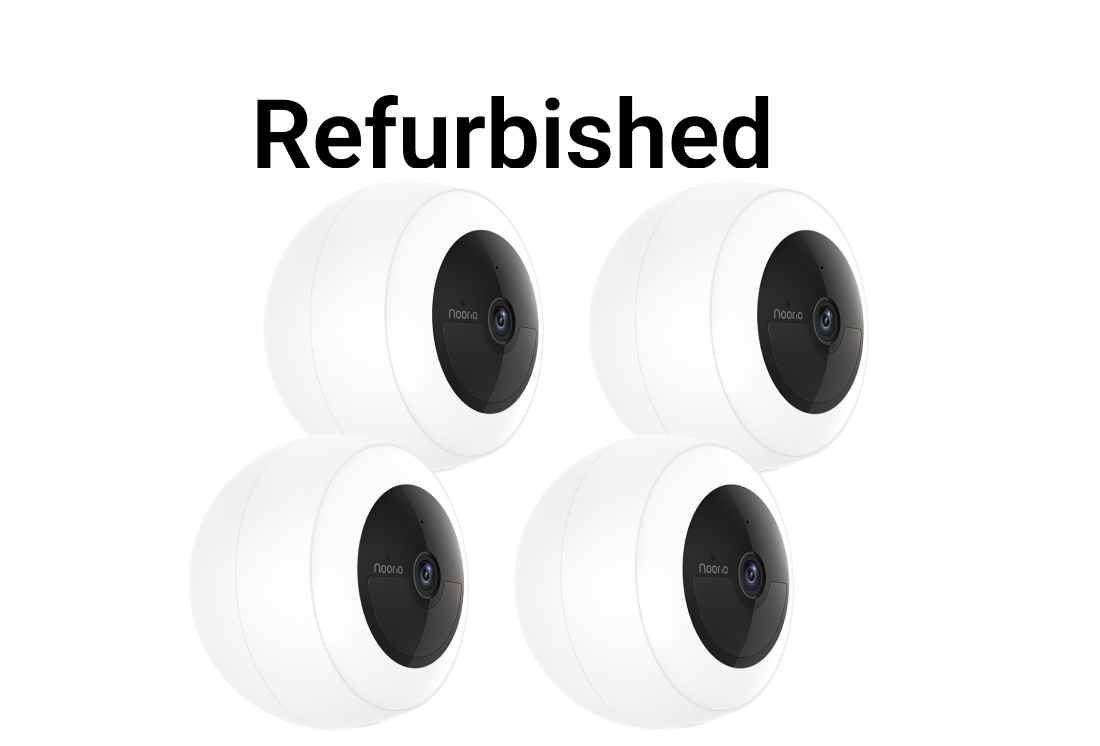 Refurbished Noorio B310 4-Packs, Smart 2K Security Camera - Easy Setup, Remote Monitoring, No Monthly Fees