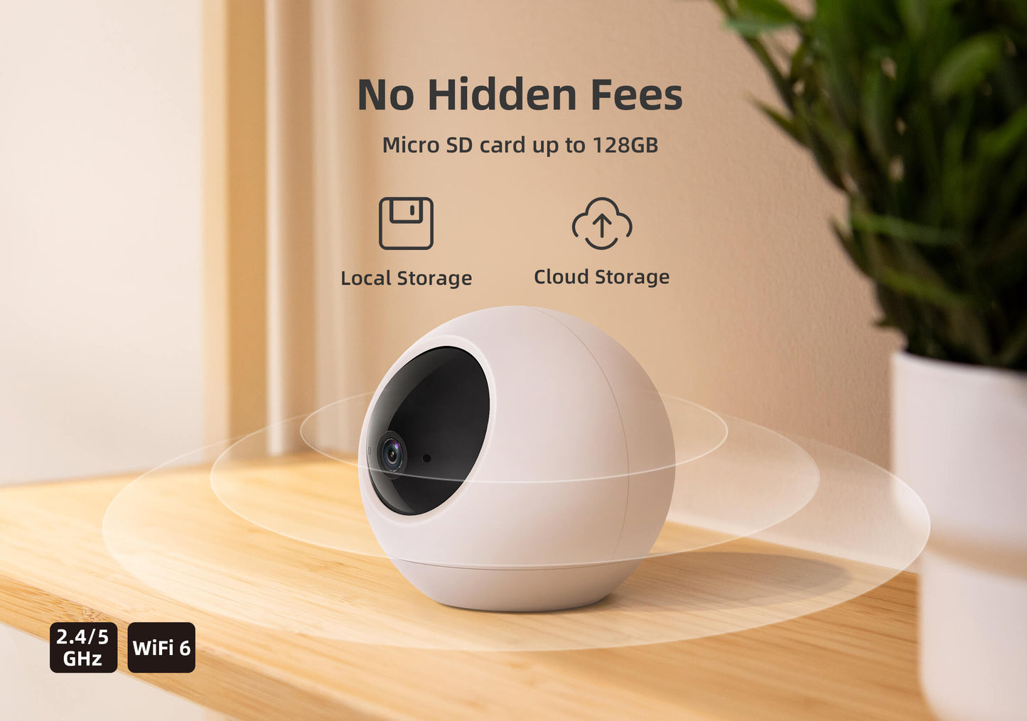 Noorio PTZ Home Indoor Camera T110 Whitel