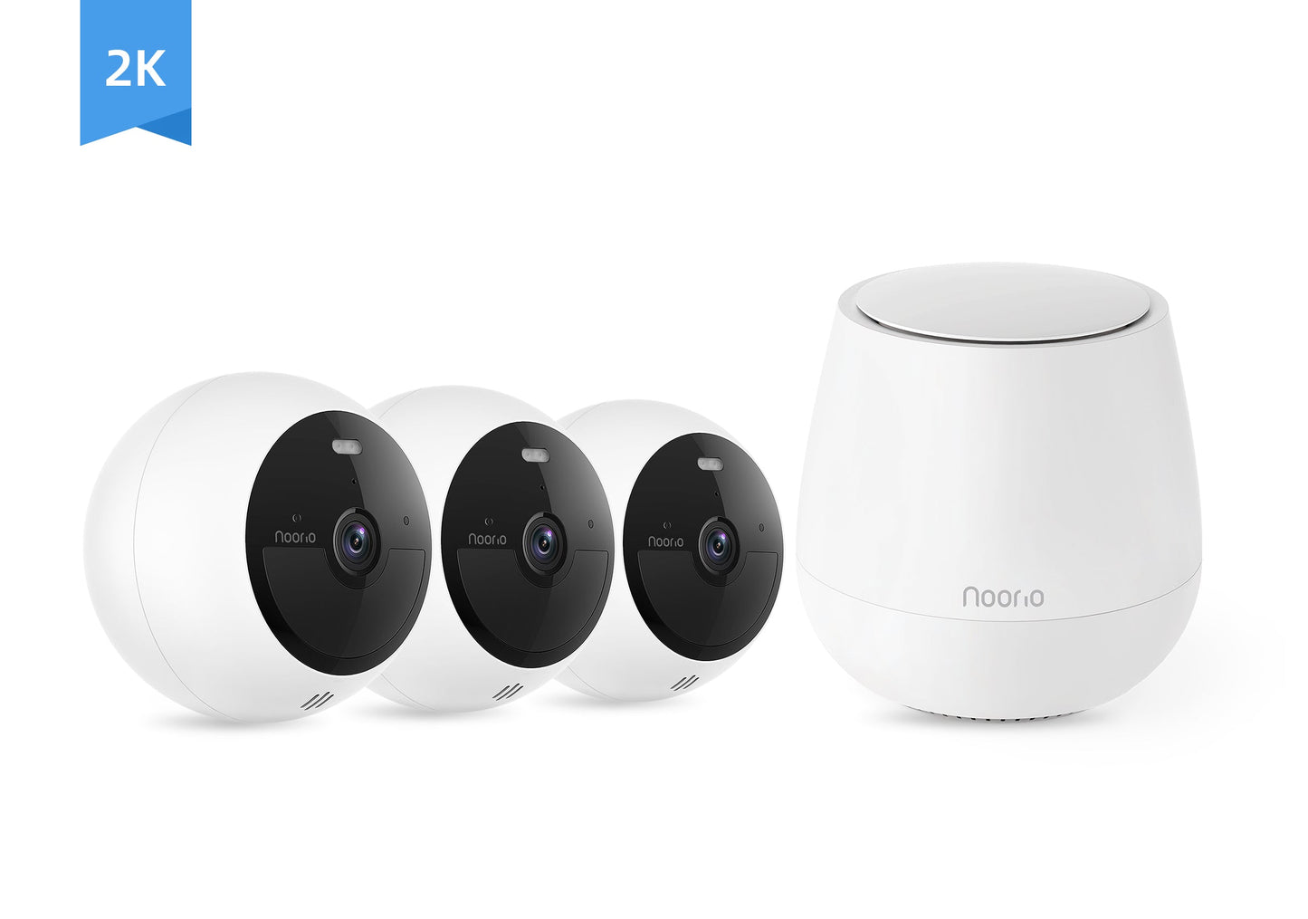 Noorio B210 2K Wireless Battery Security Camera System 3 Cam