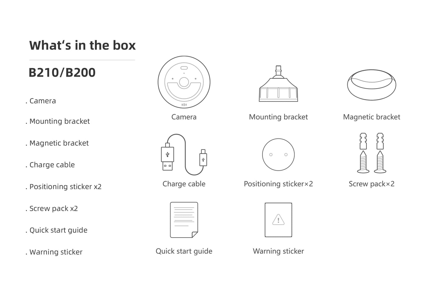 Noorio 1080P Wireless Battery Security Camera what's in the box