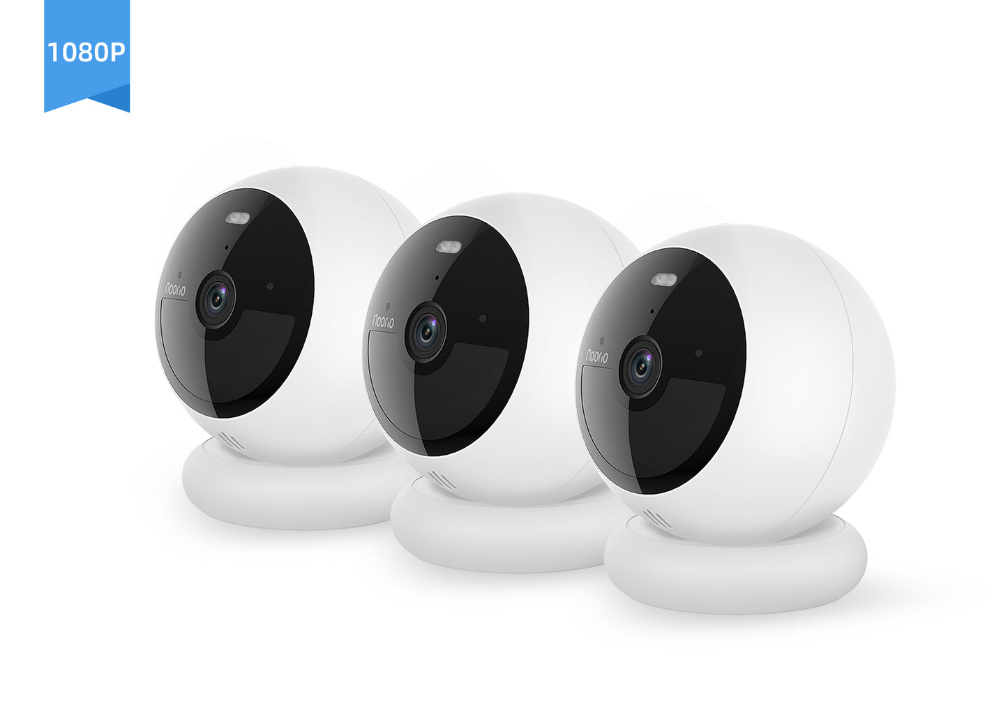 Noorio 1080P Wireless Battery Security Cameras 3 Cam