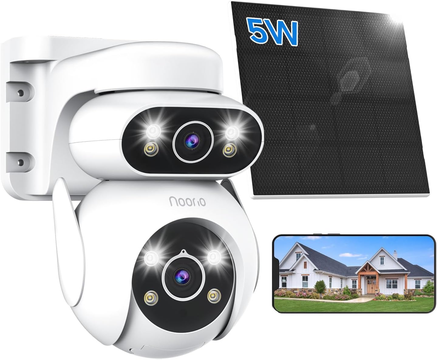 Noorio 4G LTE Cellular Solar Security Camera Wireless Outdoor