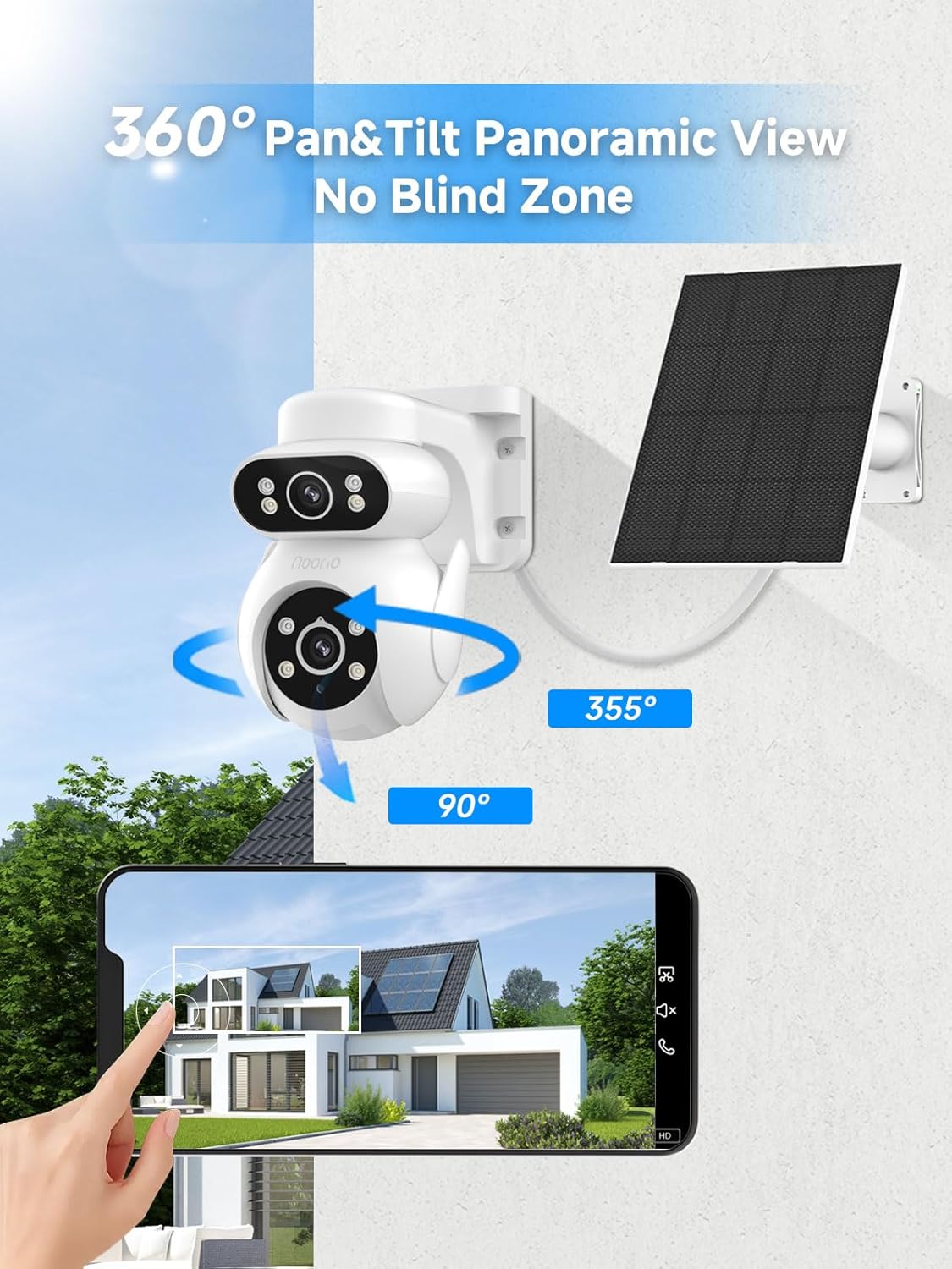 Noorio 4G LTE Cellular Solar Security Camera Wireless Outdoor