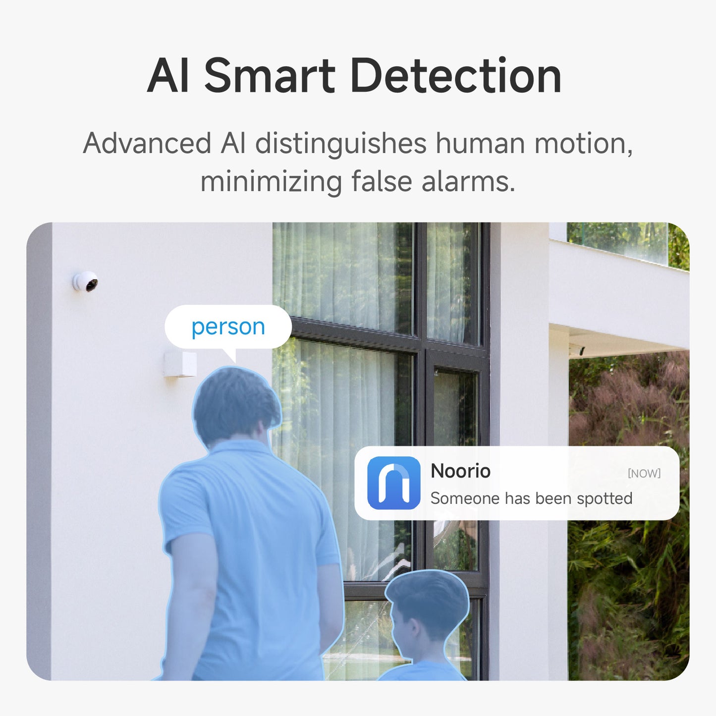 نظام الأمان Noorio B200: يعمل بالطاقة الشمسية، سهل الإعداد، 1080 بكسل عالي الدقة، رؤية ليلية، متوافق مع Alexa، سعة تخزين 8 جيجابايت
