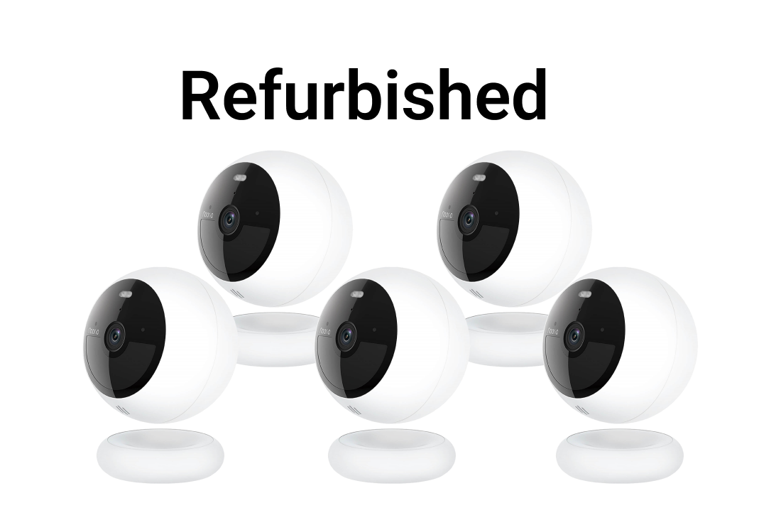 Refurbished Noorio B211 5-Packs, Smart 2K+ Security Camera - Easy Setup, Remote Monitoring, No Monthly Fees