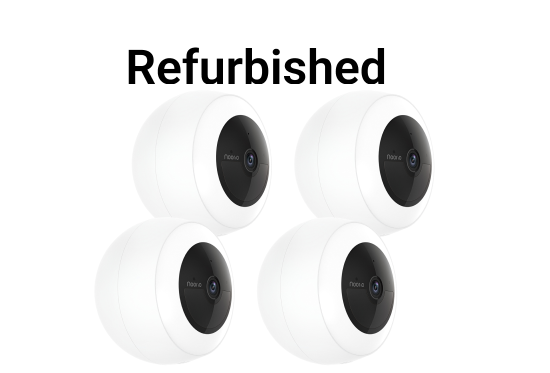 Refurbished Noorio B311 4-Packs, Smart 5MP Security Camera - Easy Setup, Remote Monitoring, No Monthly Fees