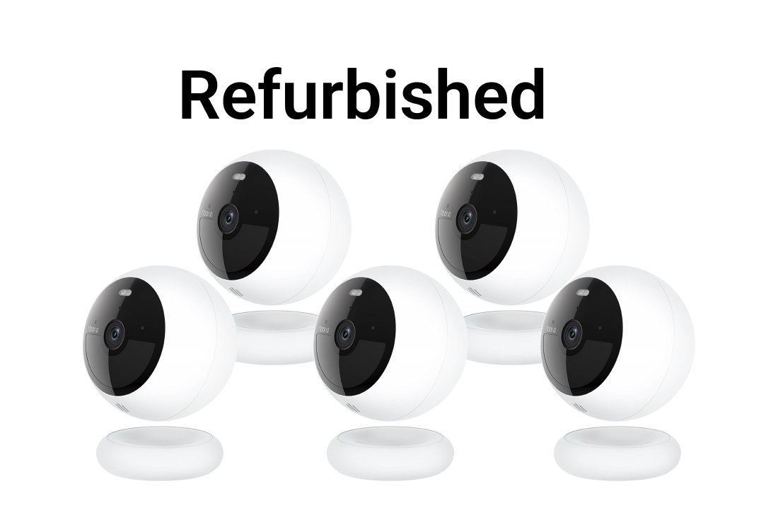 Noorio Innovations Refurbished Noorio B200 5-Packs, Smart Security Camera - Easy Setup, Remote Monitoring, No Monthly Fees