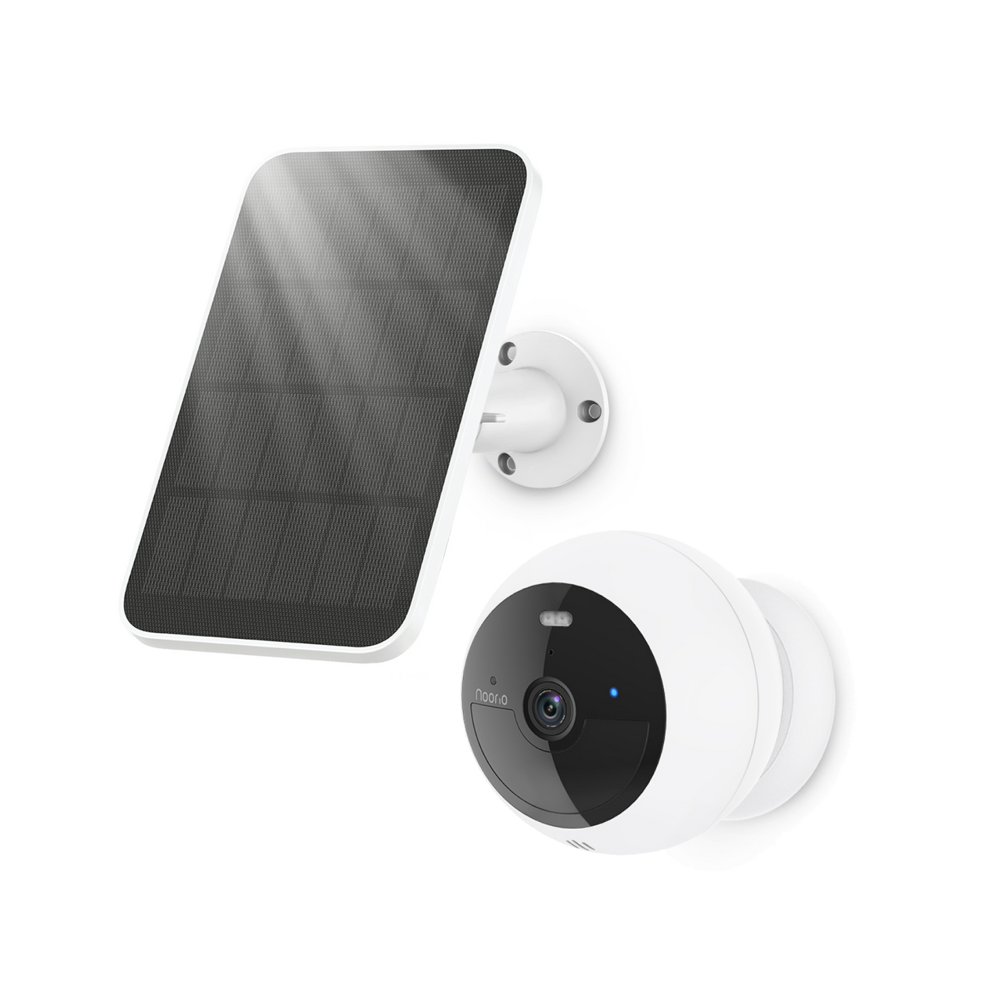 Noorio Solar Security Cameras Wireless Outdoor, 4-Pack 1080P Battery Powered Magnetic Outdoor Camera with AI Motion Detection