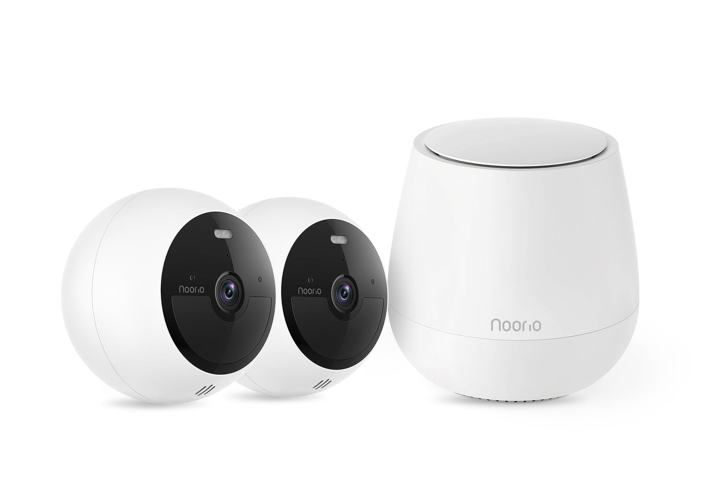 Noorio 1080P Wireless Battery Security Cameras & Hub System 2 Cam